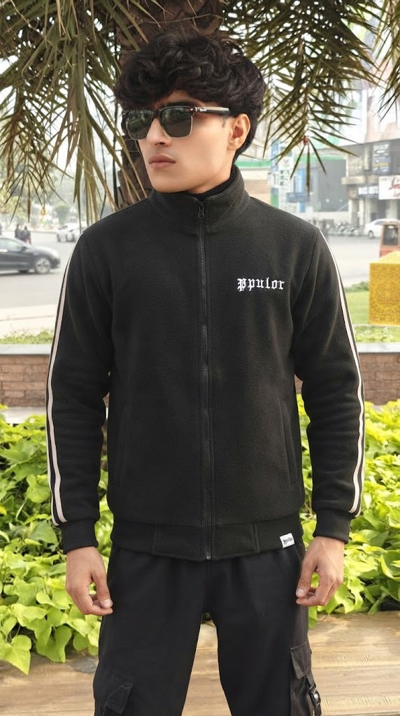 Mens Black Velvet Style Imported Puffer jacket