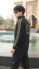 Mens Black Velvet Style Imported Puffer jacket