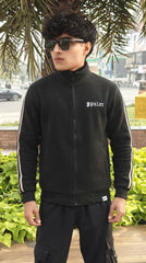 Mens Black Velvet Style Imported Puffer jacket