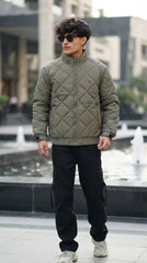 Mens Silver Grey Quilted Style Imported Puffer jacket