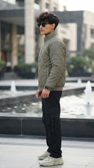 Mens Silver Grey Quilted Style Imported Puffer jacket