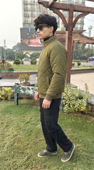 Mens Mehndi Quilted Style Imported Puffer jacket
