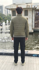 Mens Mehndi Quilted Style Imported Puffer jacket
