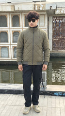 Mens Mehndi Quilted Style Imported Puffer jacket