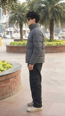 Mens Gray Ralph Lauren Style Imported Puffer jacket