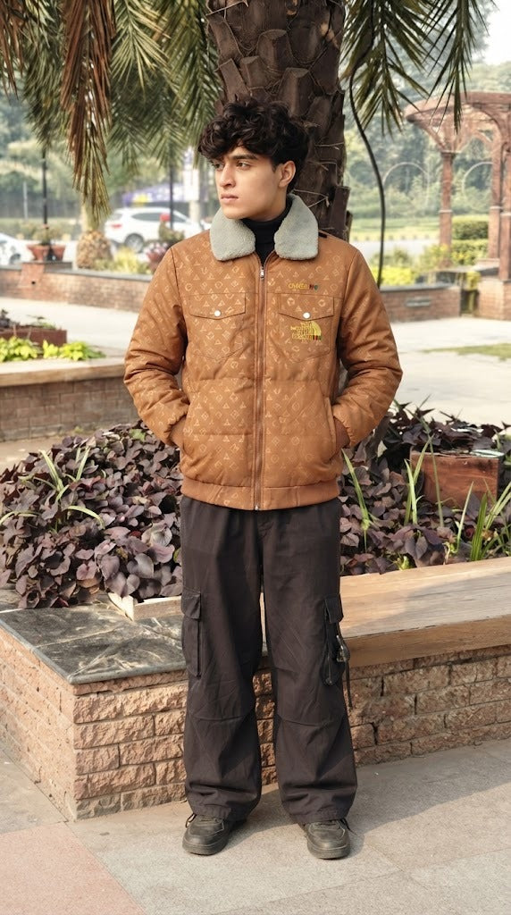 Mens Rust north face Style Imported Puffer jacket