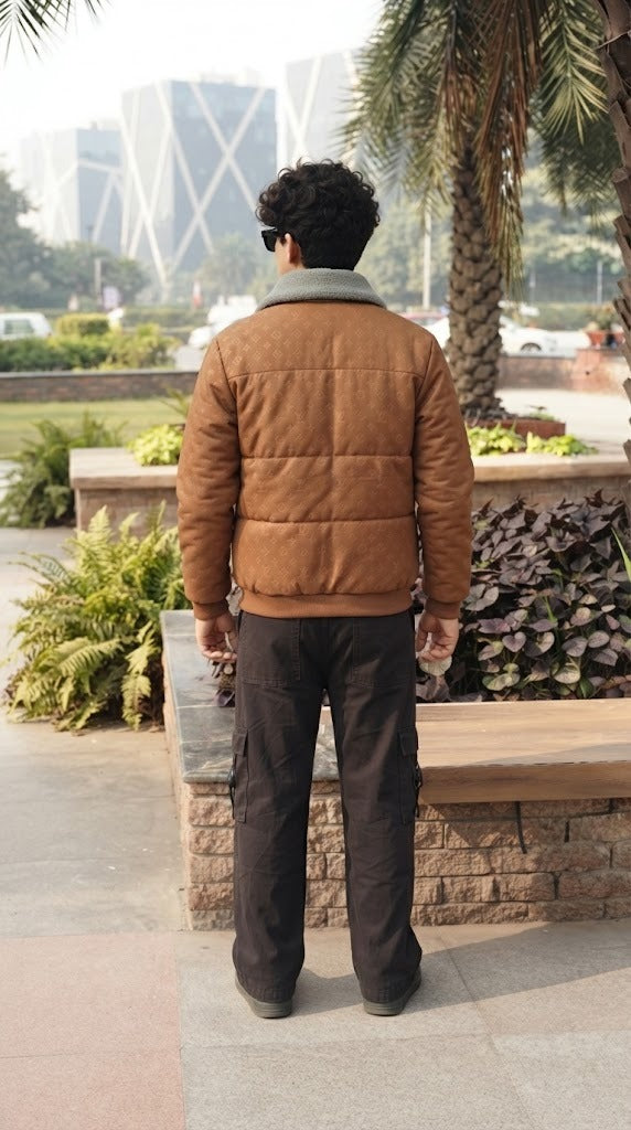 Mens Rust north face Style Imported Puffer jacket