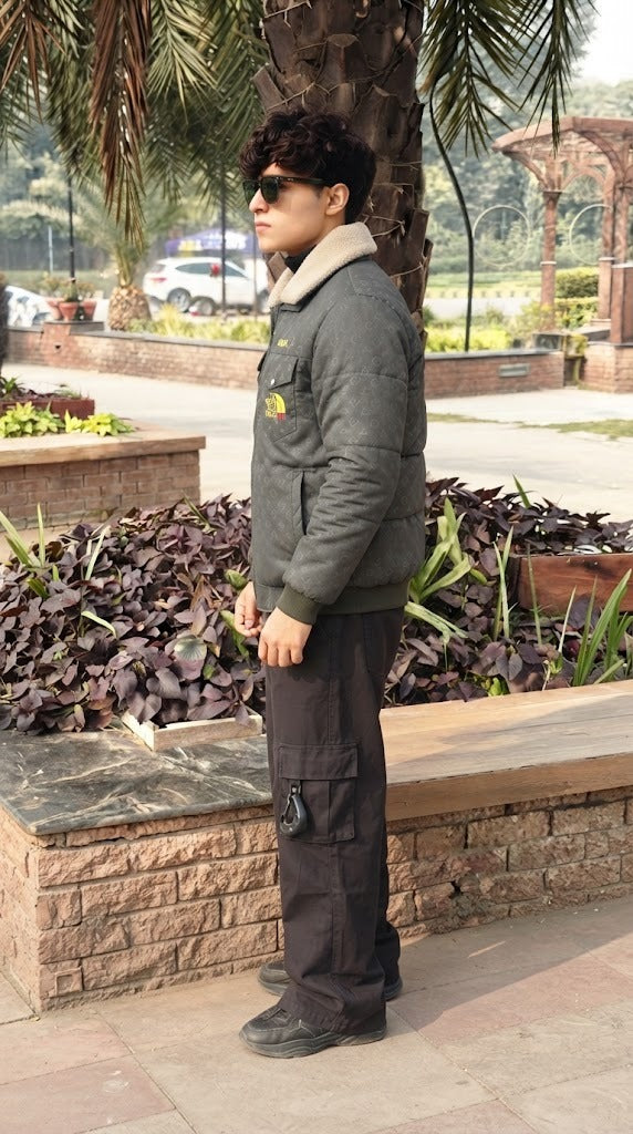 Mens Gray north face Style Imported Puffer jacket