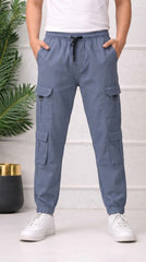 Mens Light Blue Cargo Trouser