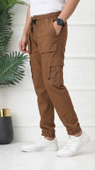 Mens Brown Cargo Trouser