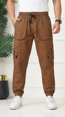 Mens Brown Cargo Trouser