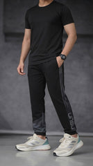 Mens Black Sporty Trouser