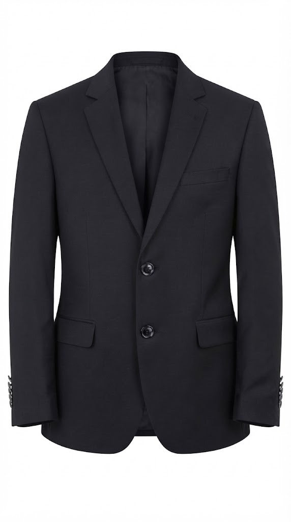 Men's Jet Black Imported Sutting Casual Coat