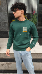 Mens imported green patch sweater