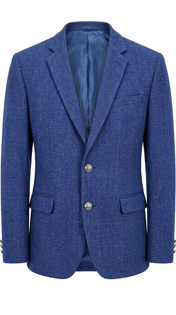 Men's Blue Imported Wool Casual Coat