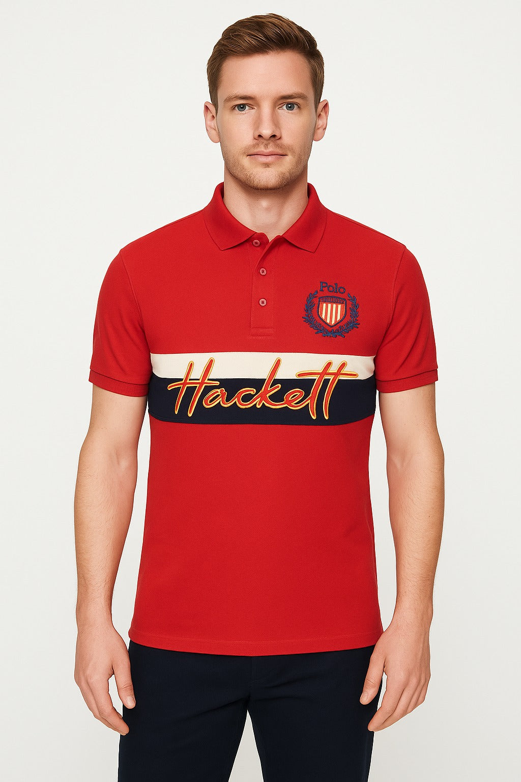 Men’s red Hacket Polo Tee