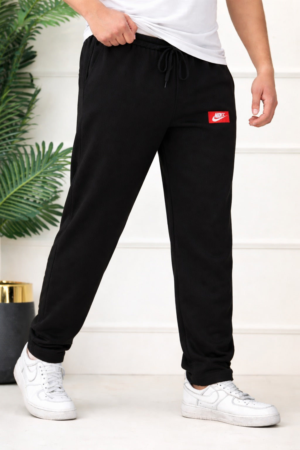 Men’s Black Oversized Fleece Trouser