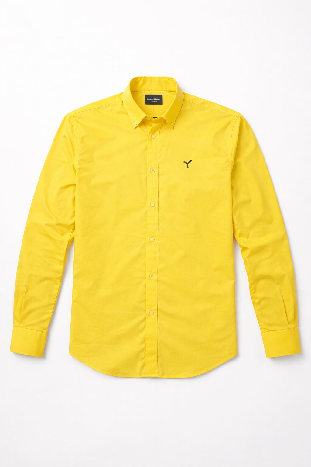 Mens Bright Yellow Button-Down casual shirt
