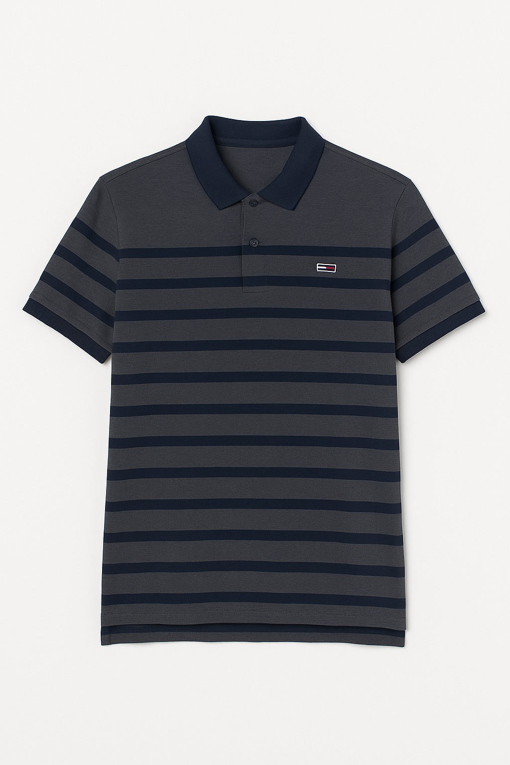 Men’s Gray and Blue Linning Polo Tee