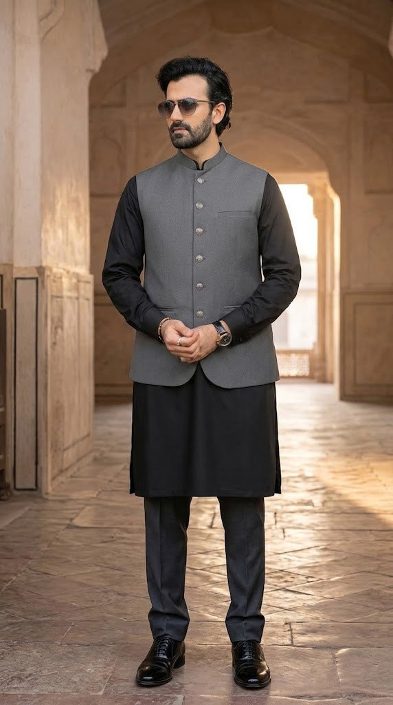Men's Grey Suiting Waistcoat