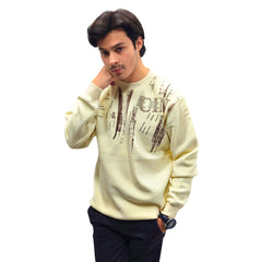 Men’s imported white printed sweatshirt