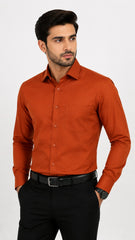 Men’s Rust Orange Formal Shirt