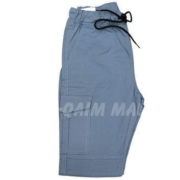 Men’s ice blue cotton cargo trouser