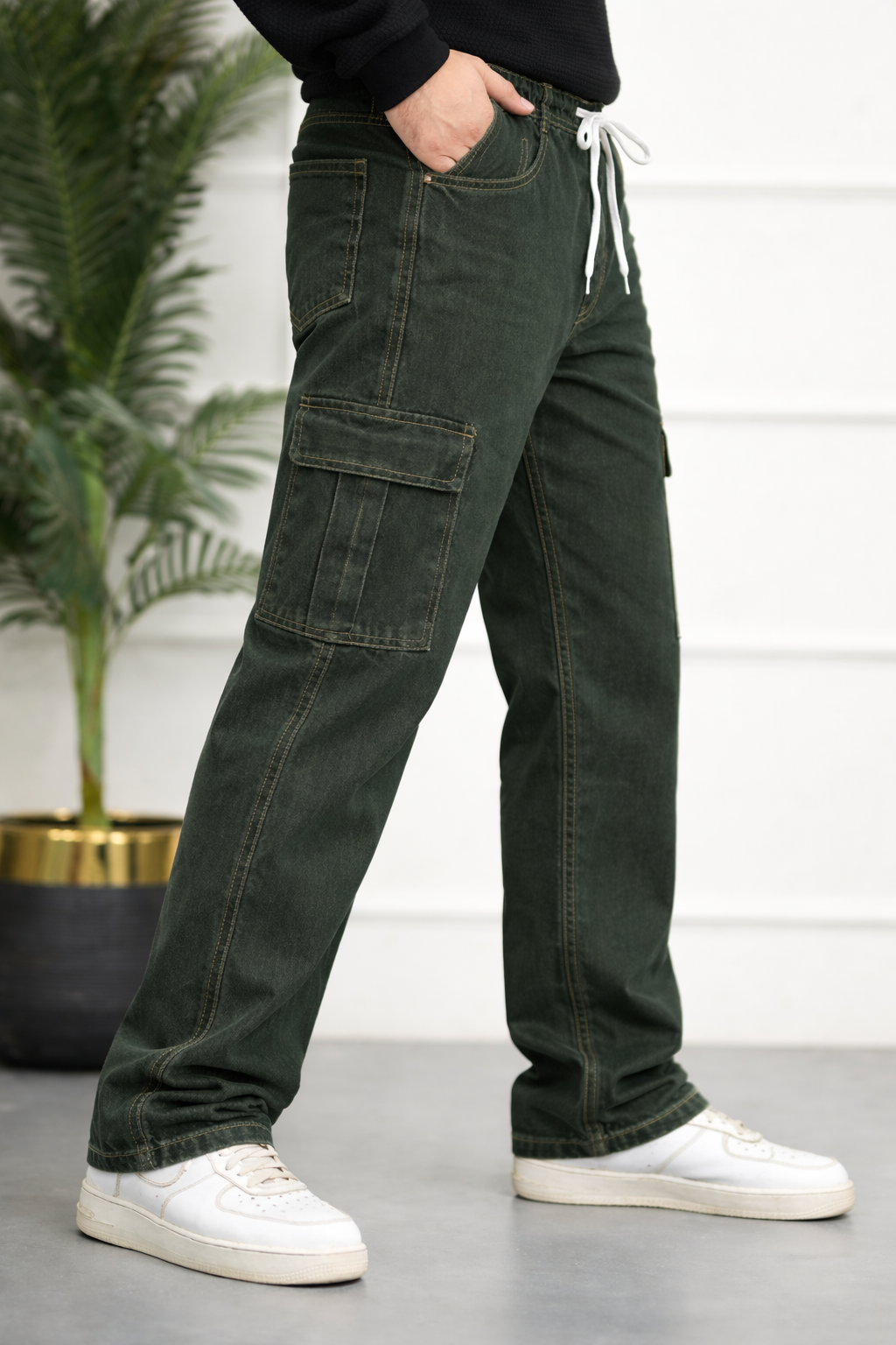 Men’s Streetwear Green Cargo Pants