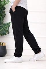Men’s Black Oversized Fleece Trouser