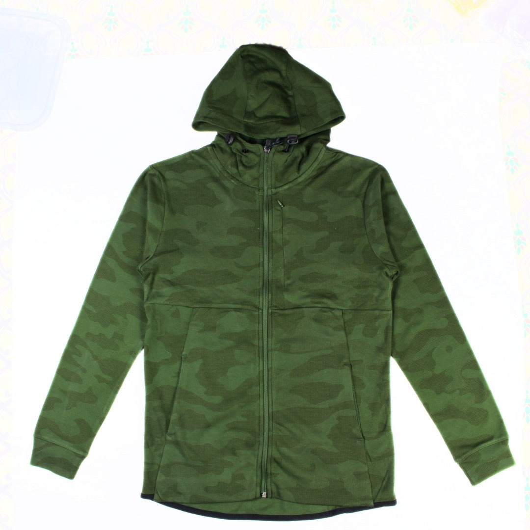 Mens commando green zipper