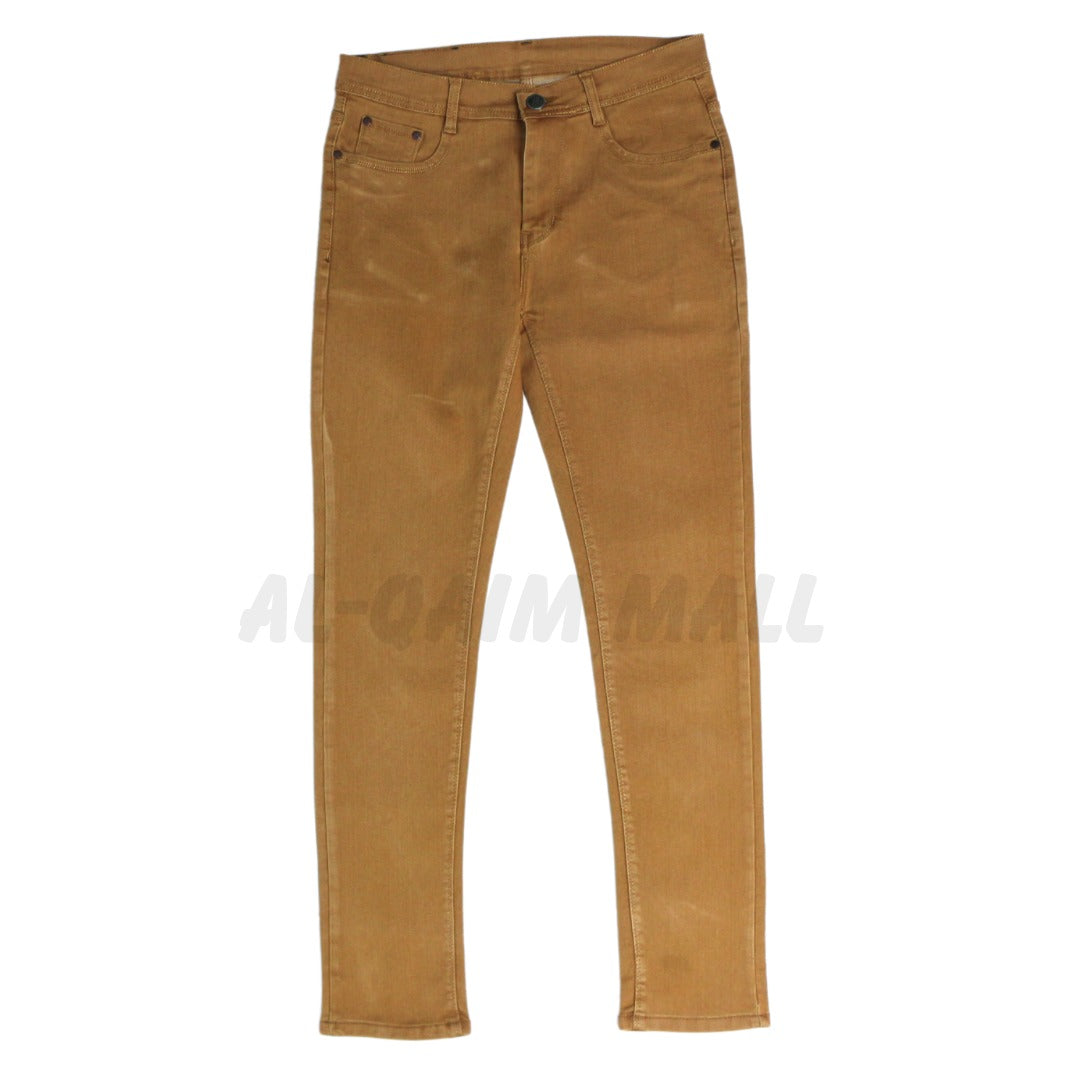 Men’s camel brown power stretch pant