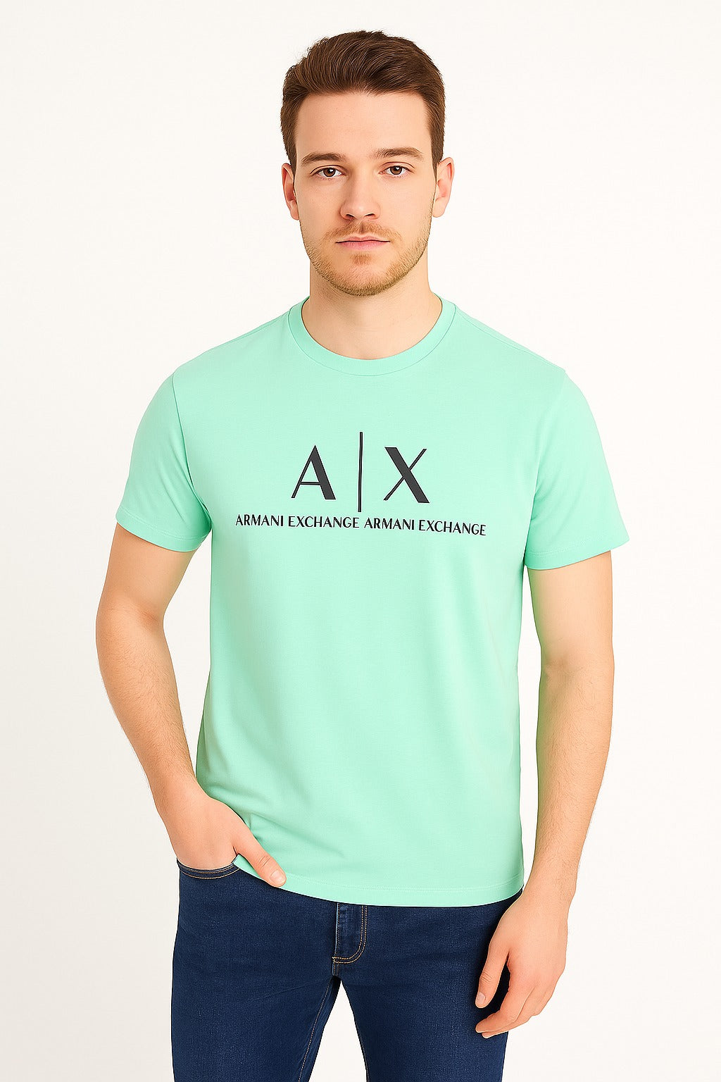 Men’s sea green Armani Tee