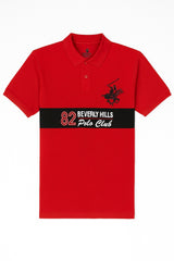 Men’s Red embroided Polo Tee