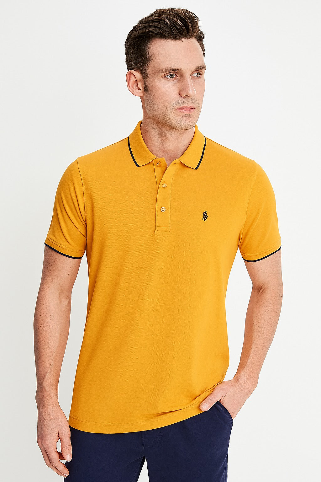 Men’s Mustard Oversized polo Tee