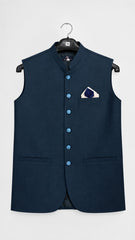 Men's Navy Blue Suiting Waistcoat