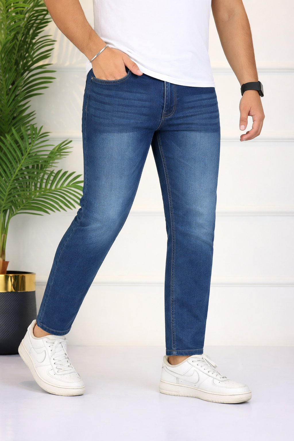 Men’s Dark Blue Oversized Denim Pant (Last Chance)