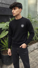 Mens Imported Rabbit Wool Sweater China Boy Black