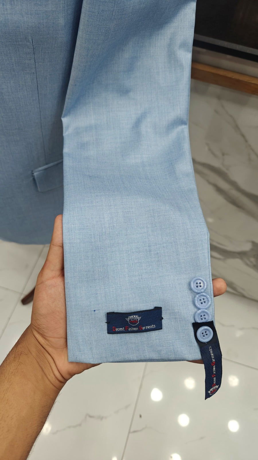 Men's sky blue 3 piece