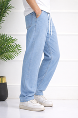 Men’s Light Blue Baggy Fit Denim Jeans