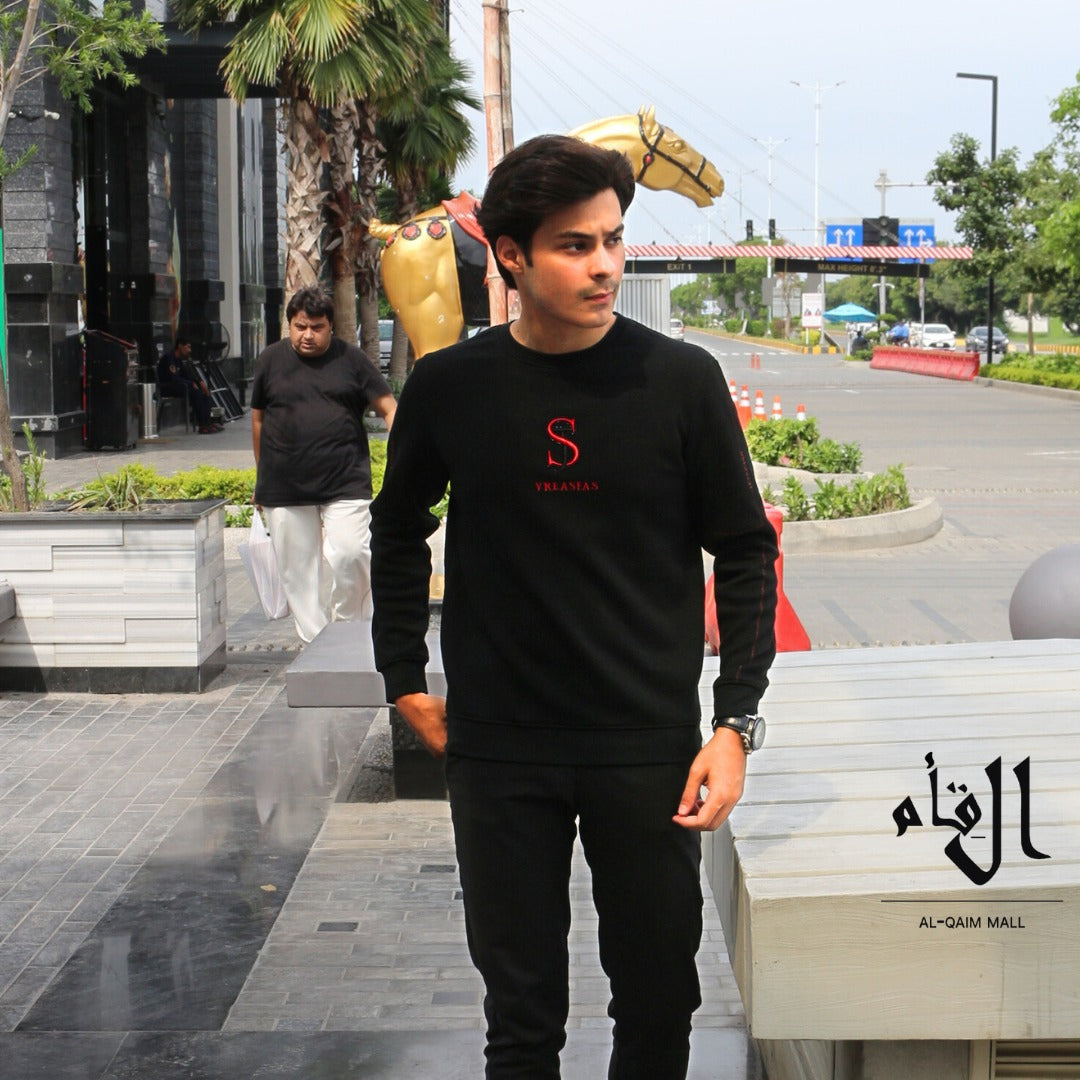 Mens imported black sweater