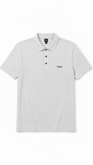 Men’s Light Grey Solid Embroidered Logo Polo Shirt