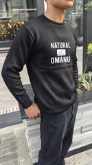Mens Imported Rabbit Wool Sweater Natural Omanu