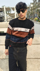 Mens imported brown and gray lining sweater