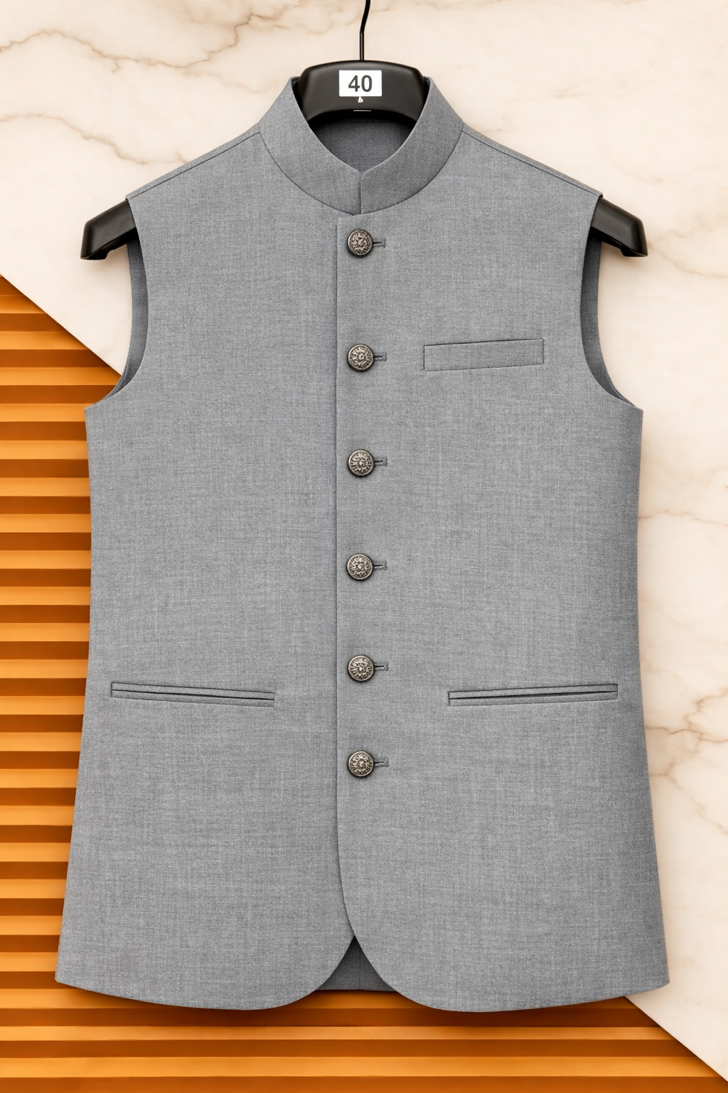 Men’s Gray Sutting Waistcoat