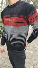 Mens imported black and red sweater