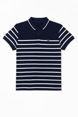 Men’s Navy and White Linning Polo Tee