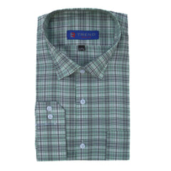 Men’s sea green and gray checkered (oversized) formal shirt