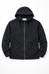 MENS BLACK DENIM ZIPPER