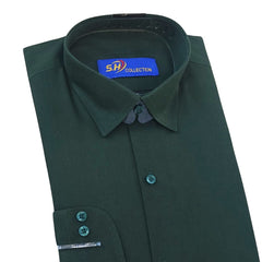 Men's dark green formal shirt