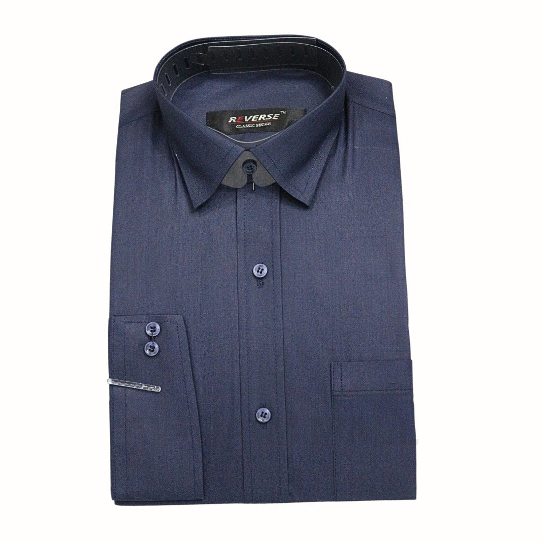 Men’s denim blue formal shirt